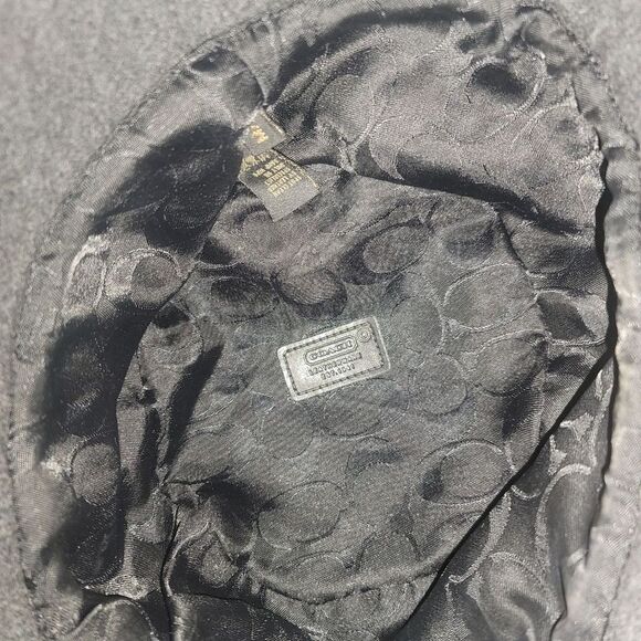Coach Wool Dark Gray Bucket Hat Classic Design M/L - Picture 6 of 8